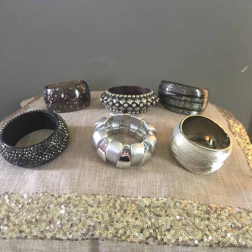 Black & silver bracelet bundle